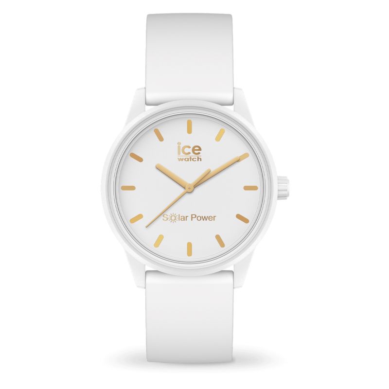 Montre ICE-WATCH pour femme ou homme en Silicone en forme de rond de forme Rond, couleur : BLANC, fonctionnalités : 5 ATM - 018474