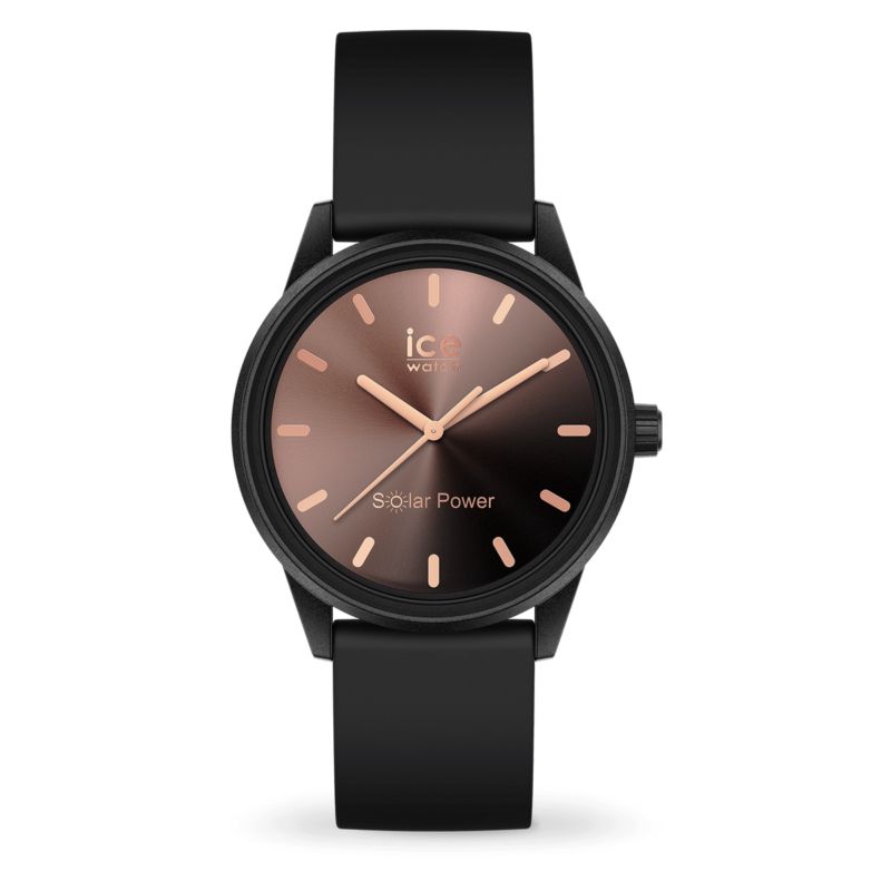 Montre ICE-WATCH pour femme ou homme en Silicone en forme de rond de forme Rond, couleur : NOIR, SUNRAY, fonctionnalités : 5 ATM - 018477