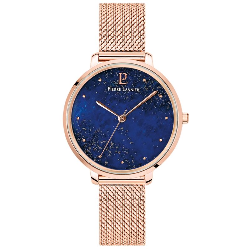 Montre PIERRE LANNIER pour femme en Acier de forme Rond, couleur : BLEU, fonctionnalités : 3 ATM - taille : #null# - 028K968