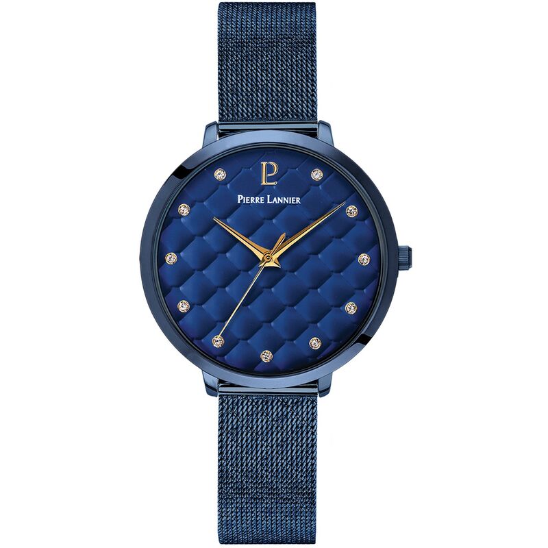 Montre CLEOR pour femme en Acier de forme Rond, couleur : BLEU, fonctionnalités : 3 ATM - taille : #null# - 030M869