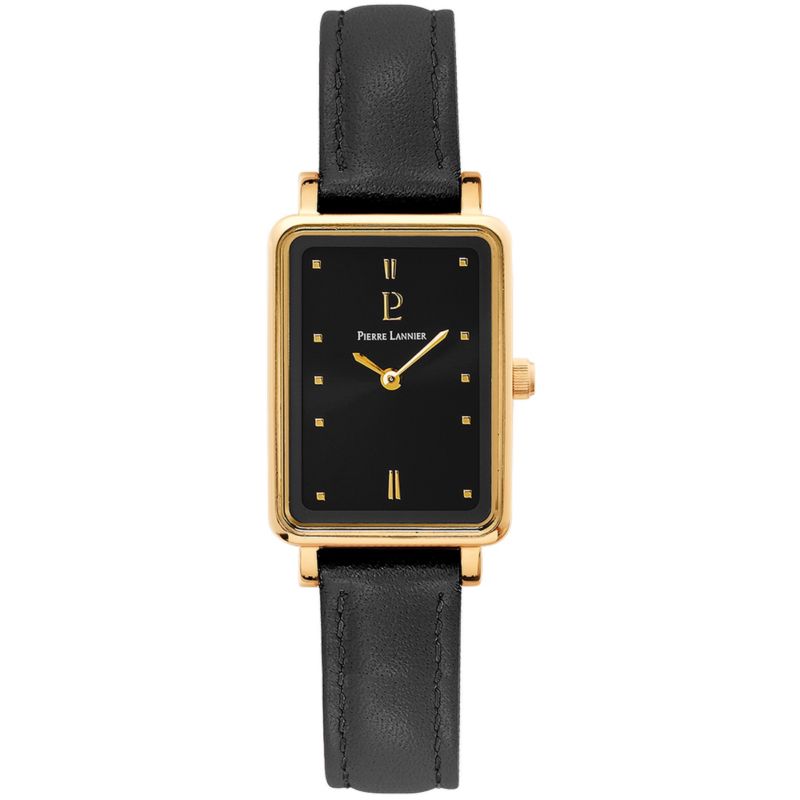 Montre CLEOR pour femme en Acier de forme Rectangulaire, couleur : NOIR, fonctionnalités : 3 ATM - 057H533