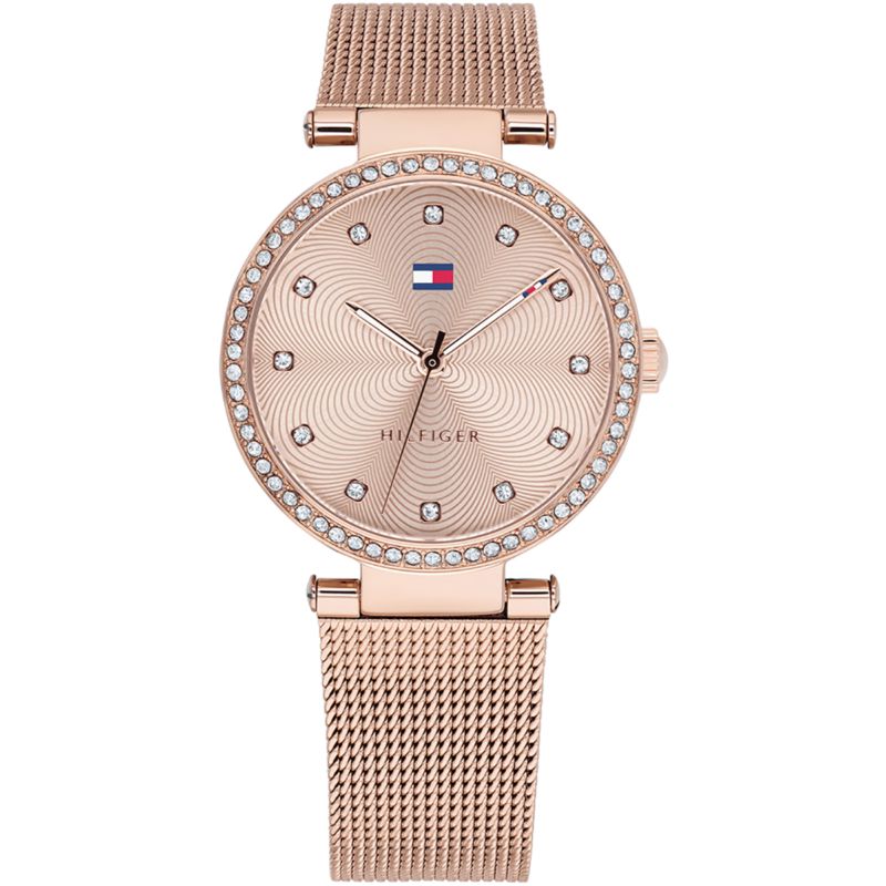 Montre TOMMY HILFIGER pour femme en Acier de forme Rond, couleur : OR ROSE, fonctionnalités : 3 ATM - taille : #null# - 1781865