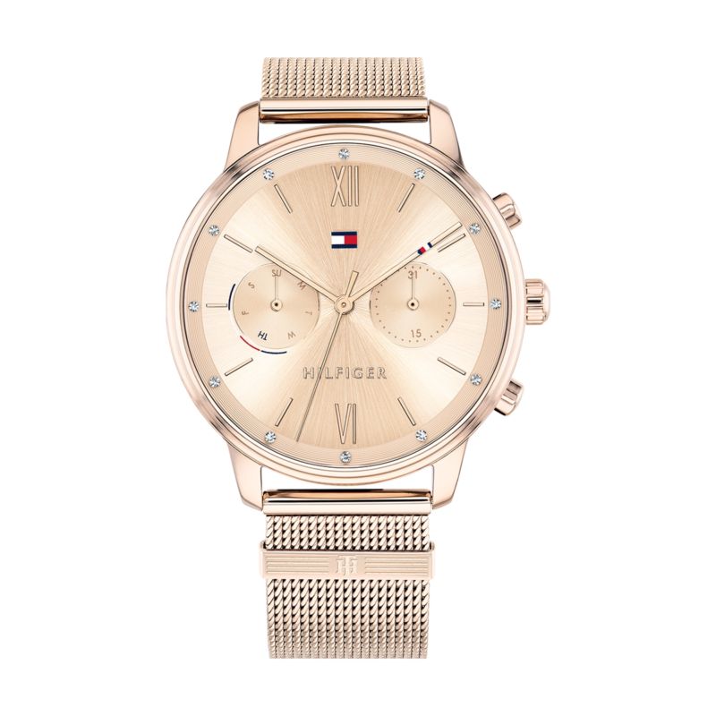 Montre TOMMY HILFIGER pour femme en AcierAcier en forme de rond de forme Rond, couleur : ROSE, fonctionnalités : 3 ATM - taille : #null# - 1782303