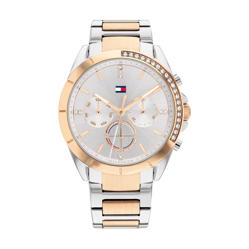 Montre TOMMY HILFIGER pour femme en AcierAcier en forme de rond de forme Rond, couleur : ARGENT, fonctionnalités : 5 ATM - taille : #null# - 1782387