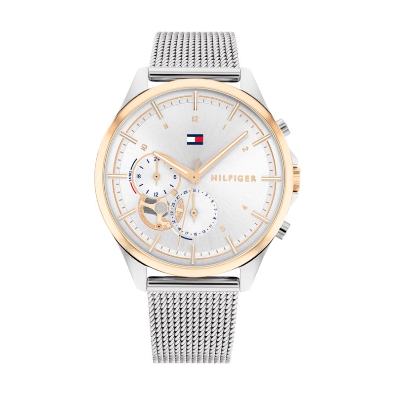 Montre TOMMY HILFIGER pour femme en Acier de forme Rond, couleur : GRIS, fonctionnalités : 3 ATM - taille : #null# - 1782416