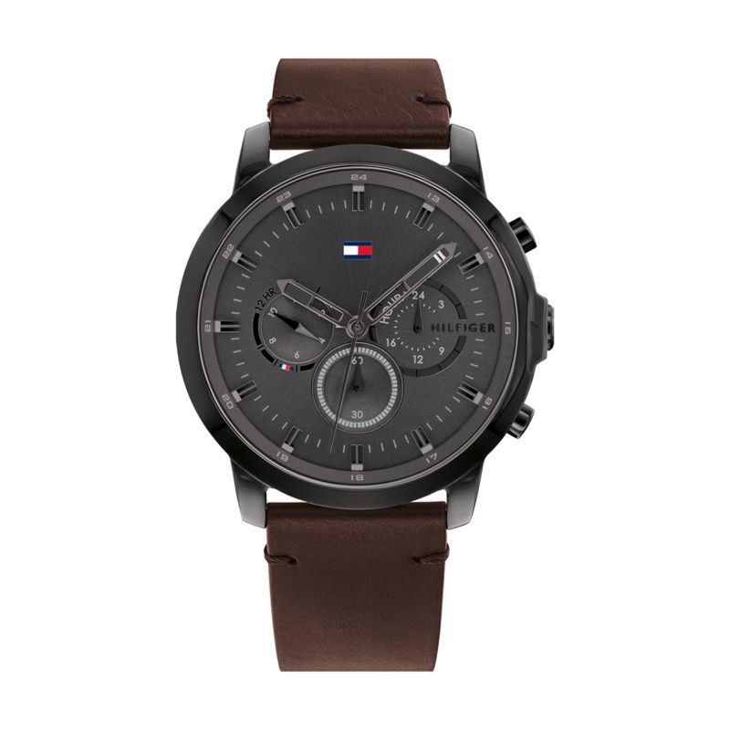 Montre TOMMY HILFIGER pour homme en Acier de forme Rond, couleur : GRIS, fonctionnalités : 5 ATM - taille : #null# - 1791799