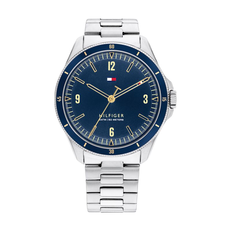 Montre TOMMY HILFIGER pour homme en Acier de forme Rond, couleur : GRIS, fonctionnalités : 5 ATM - taille : #null# - 1791902