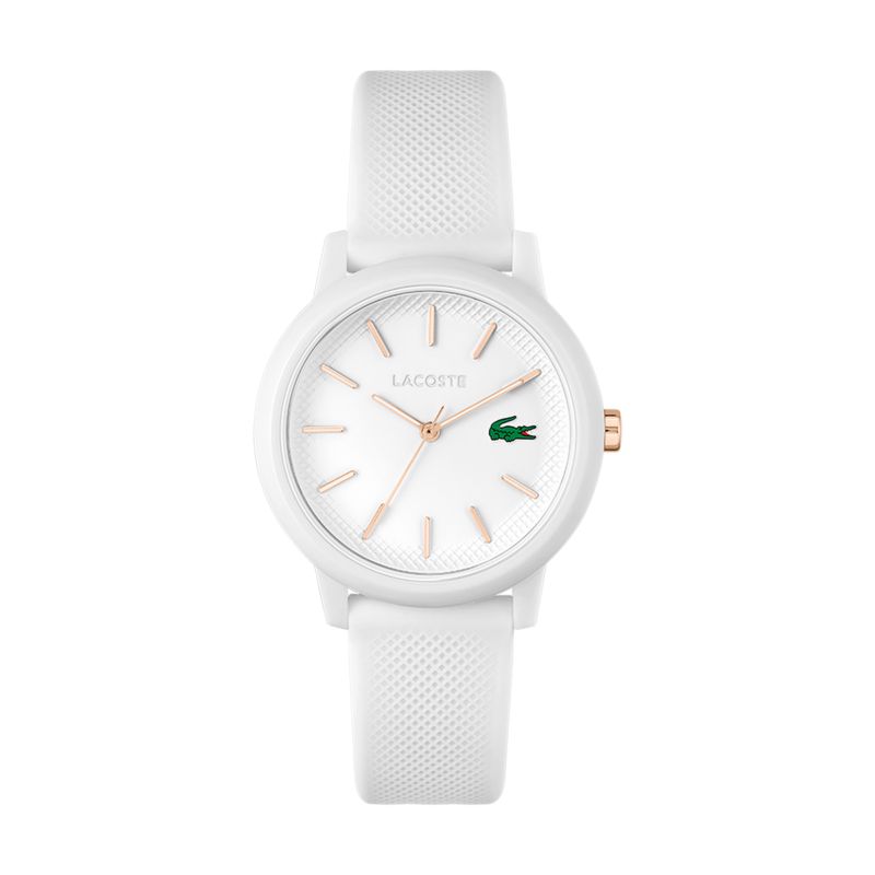 Montre LACOSTE pour femme en Silicone en forme de rond de forme Rond, couleur : BLANC, fonctionnalités : 5 ATM - taille : #null# - 2001211