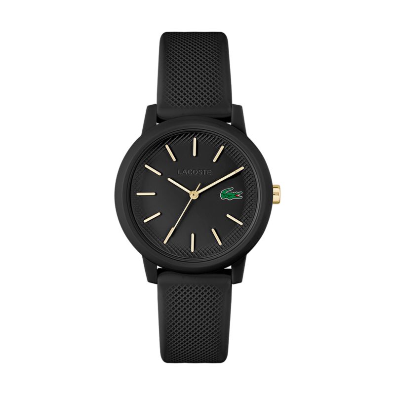 Montre LACOSTE pour femme en Silicone en forme de rond de forme Rond, couleur : NOIR, fonctionnalités : 5 ATM - taille : #null# - 2001212