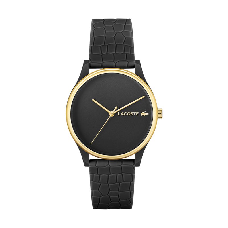 Montre LACOSTE pour femme en Silicone en forme de rond de forme Rond, couleur : NOIR, fonctionnalités : 5 ATM - taille : #null# - 2001249