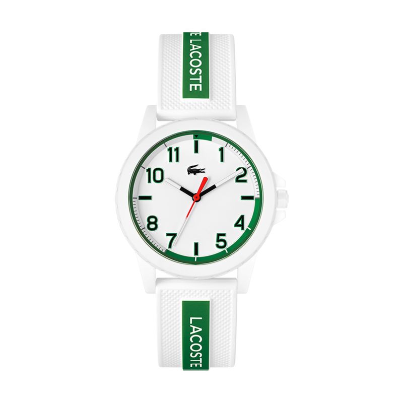 Montre LACOSTE pour enfant en Silicone en forme de rond de forme Rond, couleur : BLANC, fonctionnalités : 5 ATM - 2020140