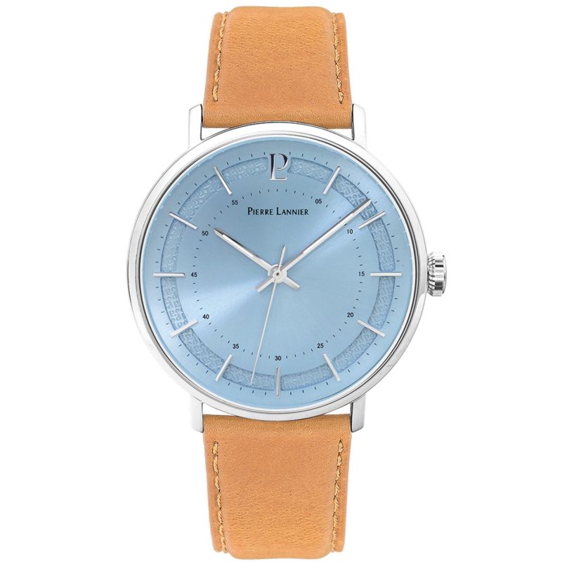 Montre PIERRE LANNIER pour homme en Acier de forme Rond, couleur : BLEU, fonctionnalités : 3 ATM - taille : #null# - 204H164