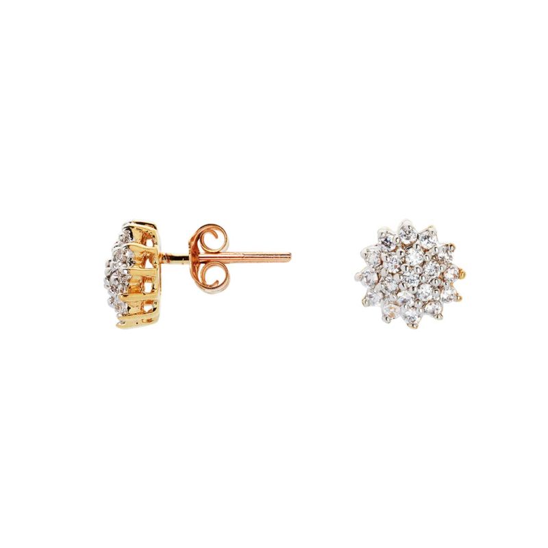 CLEOR Boucles d'oreilles  en Plaqu&eacute; Or et Oxyde