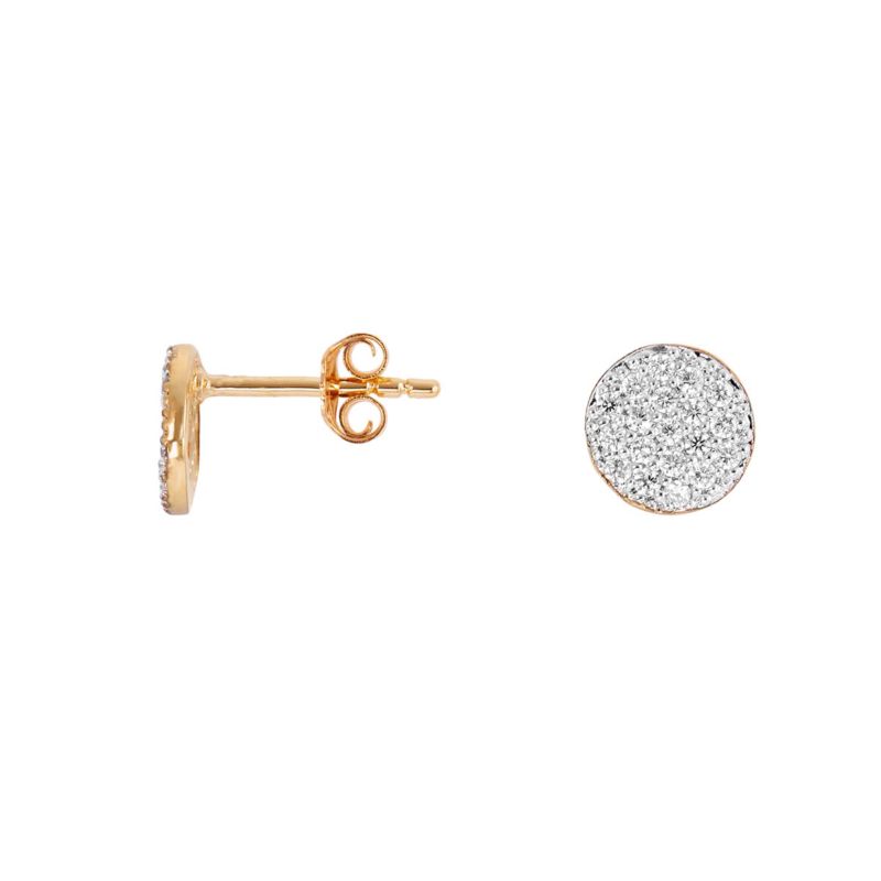 CLEOR Boucles d'oreilles  en Plaqu&eacute; Or et Oxyde