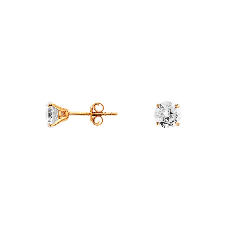 CLEOR Boucles d'oreilles  en Plaqu&eacute; Or et Oxyde