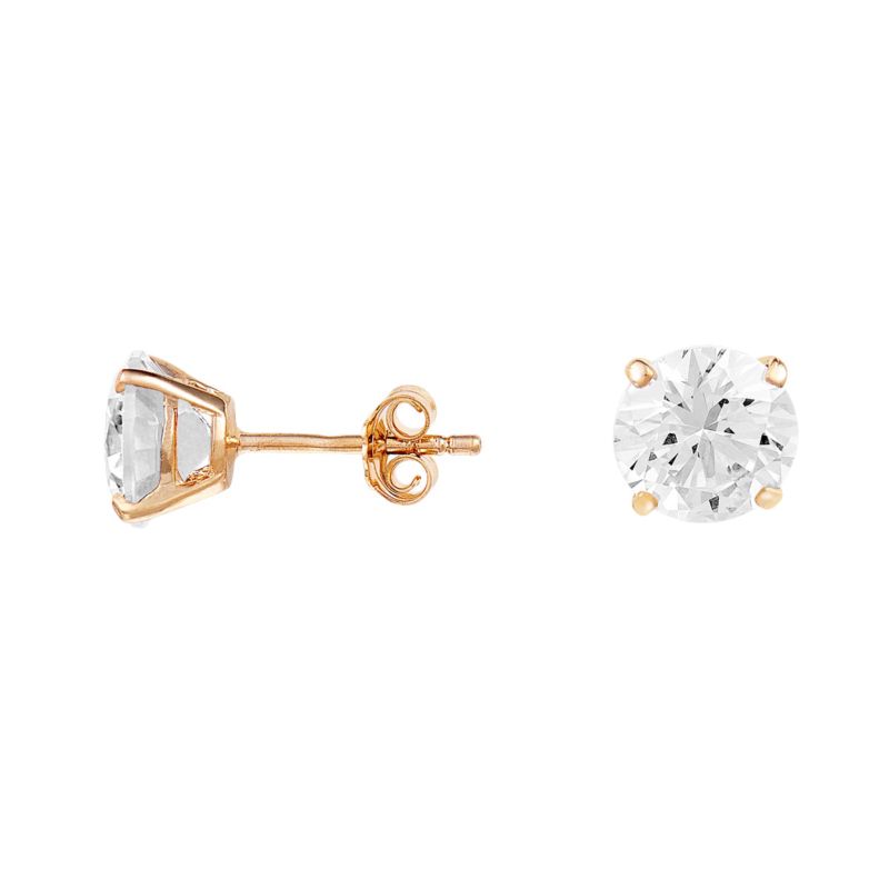 CLEOR Boucles d'oreilles  en Plaqu&eacute; Or et Oxyde