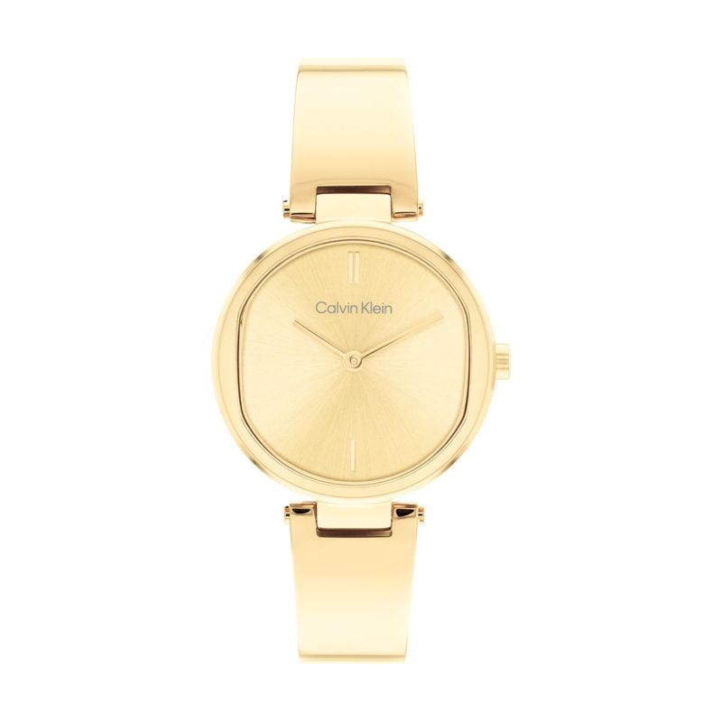 Montre CALVIN KLEIN pour femme en Acier de forme Rond, couleur : OR, fonctionnalités : 5 ATM - 25200309