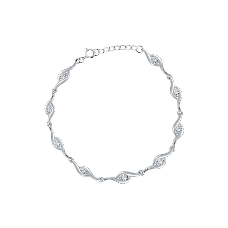 CLEOR Bracelet  en Argent 925/1000 et Oxyde