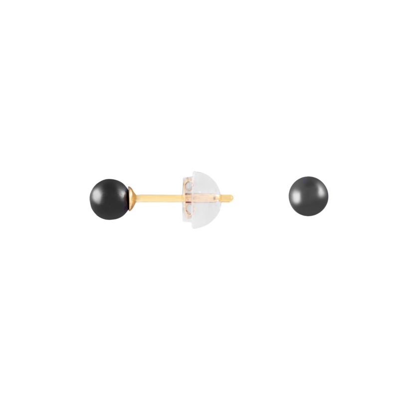 CLEOR Boucles d'oreilles en or 375/1000 et h&eacute;matite