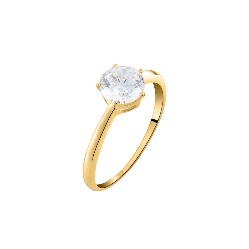 CLEOR Bague en or 375/1000 et zircon