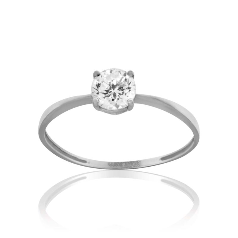 CLEOR Bague en or 375/1000 et zircon