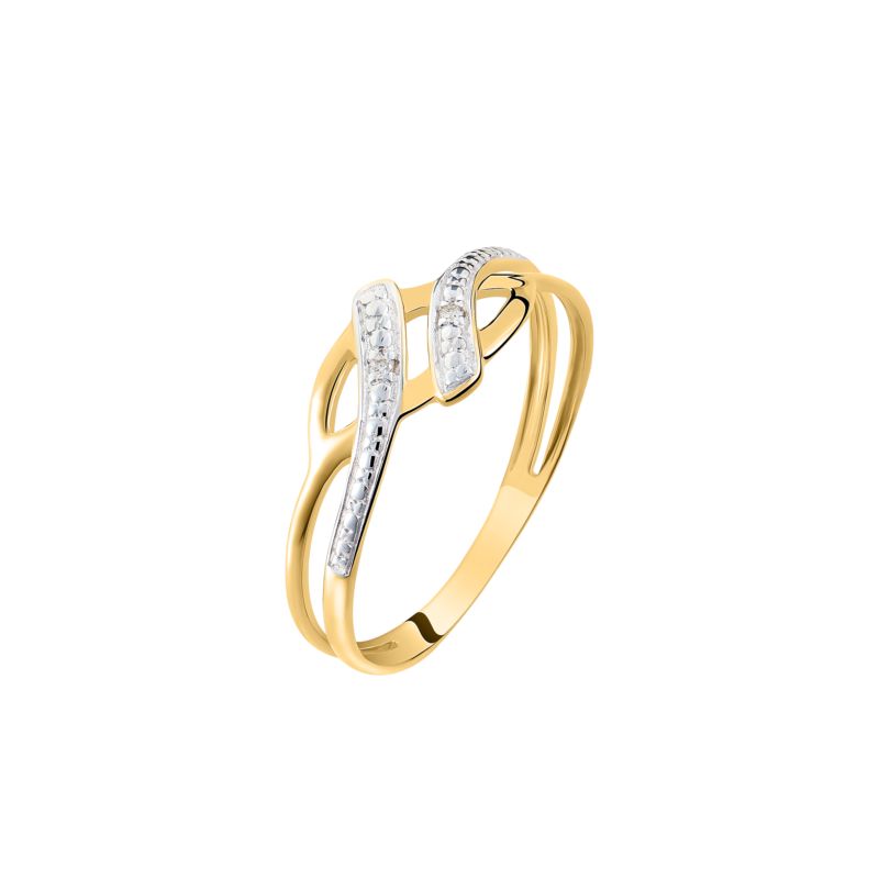 CLEOR Bague en or 375/1000 et diamant