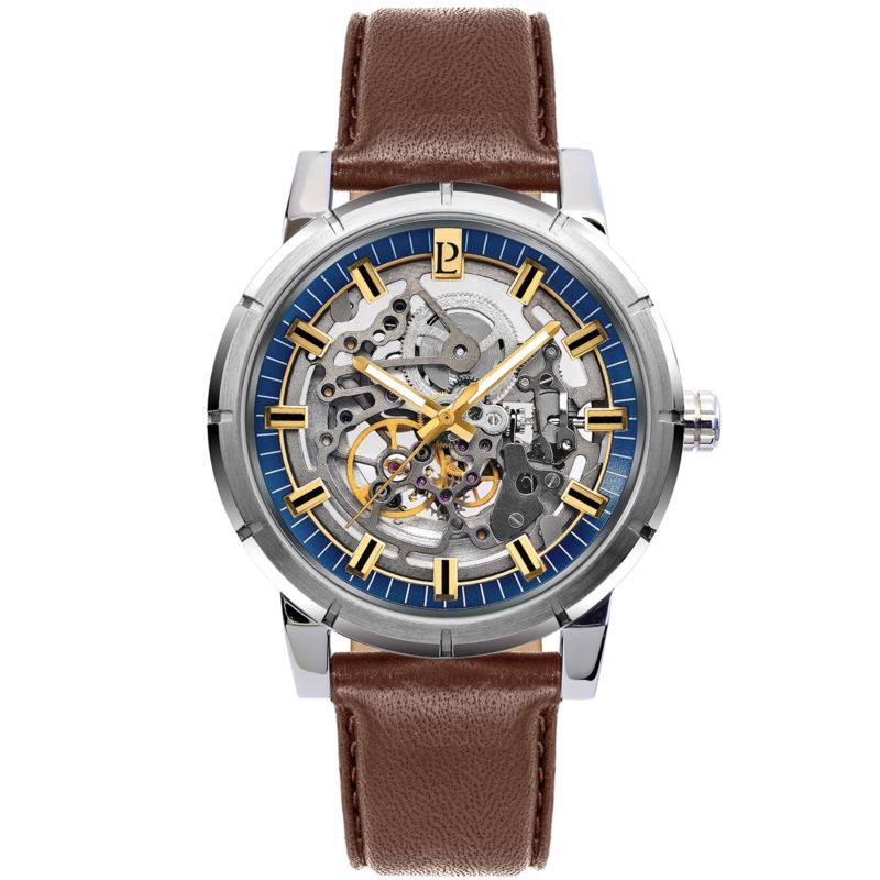 Montre PIERRE LANNIER pour homme en Acier Inoxydable de forme Rond, couleur : GRIS, fonctionnalités : 5 ATM - taille : #null# - 319B164