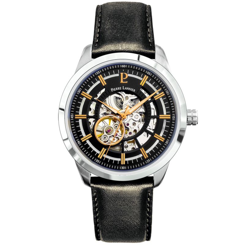 Montre PIERRE LANNIER pour homme en Acier Inoxydable de forme Rond, couleur : NOIR, fonctionnalités : 5 ATM - taille : #null# - 329F133