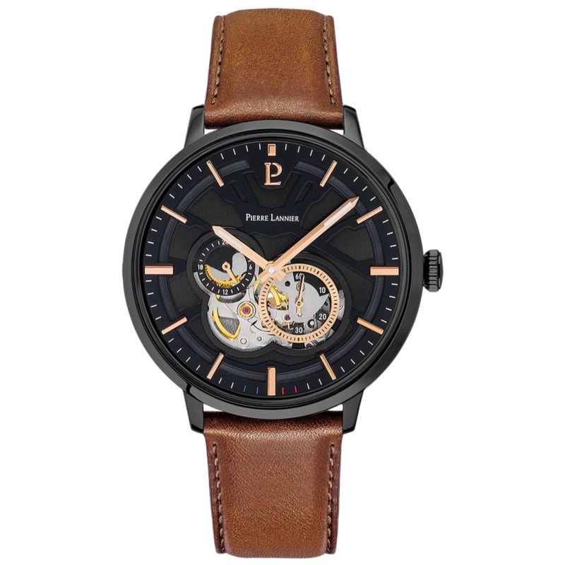 Montre CLEOR pour homme en Acier de forme Rond, couleur : NOIR, fonctionnalités : 5 ATM - taille : #null# - 335B434
