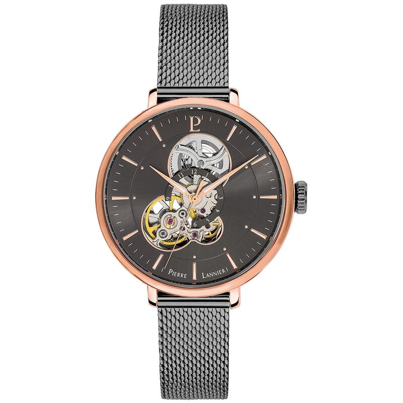Montre CLEOR pour femme en Acier de forme Rond, couleur : GRIS, fonctionnalités : 3 ATM - taille : #null# - 349A739