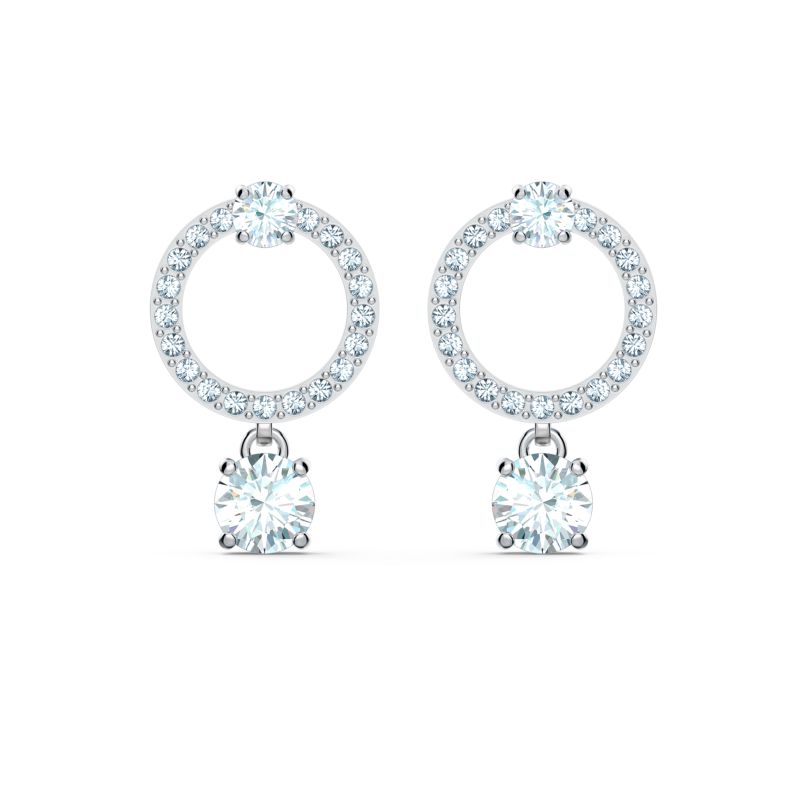 Boucles d'oreilles SWAROVSKI pour femme en Alliage serti de cristal  - taille : 1,8x1,1 CM - 5563278