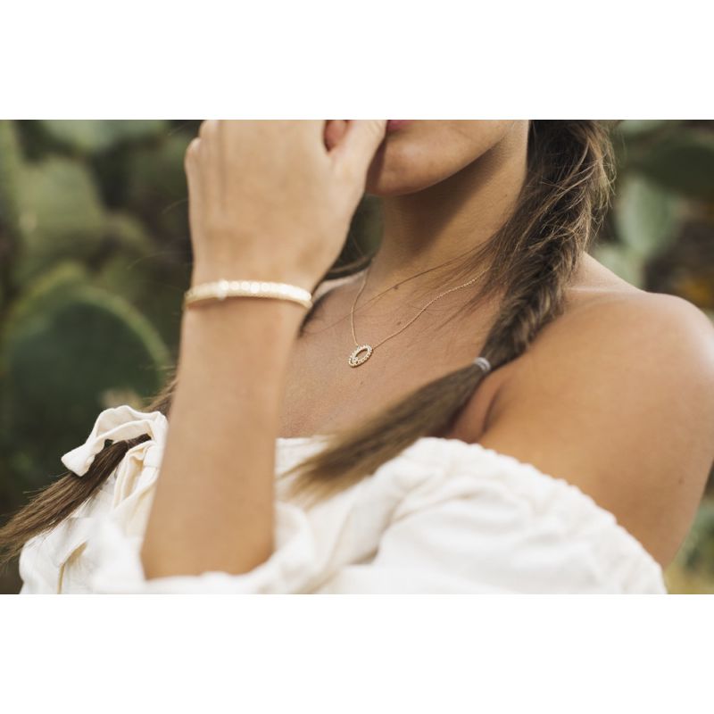 Collier CLEOR pour femme en Plaqué Or serti de zircon  - 0.003 g  - Z0157652