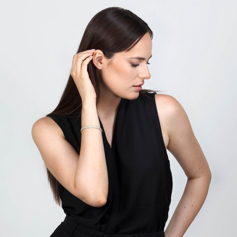 Bracelet CLEOR pour femme en Or 375/1000 - 0.003 g - taille : 18CM - 9K-1CAT323/18BI