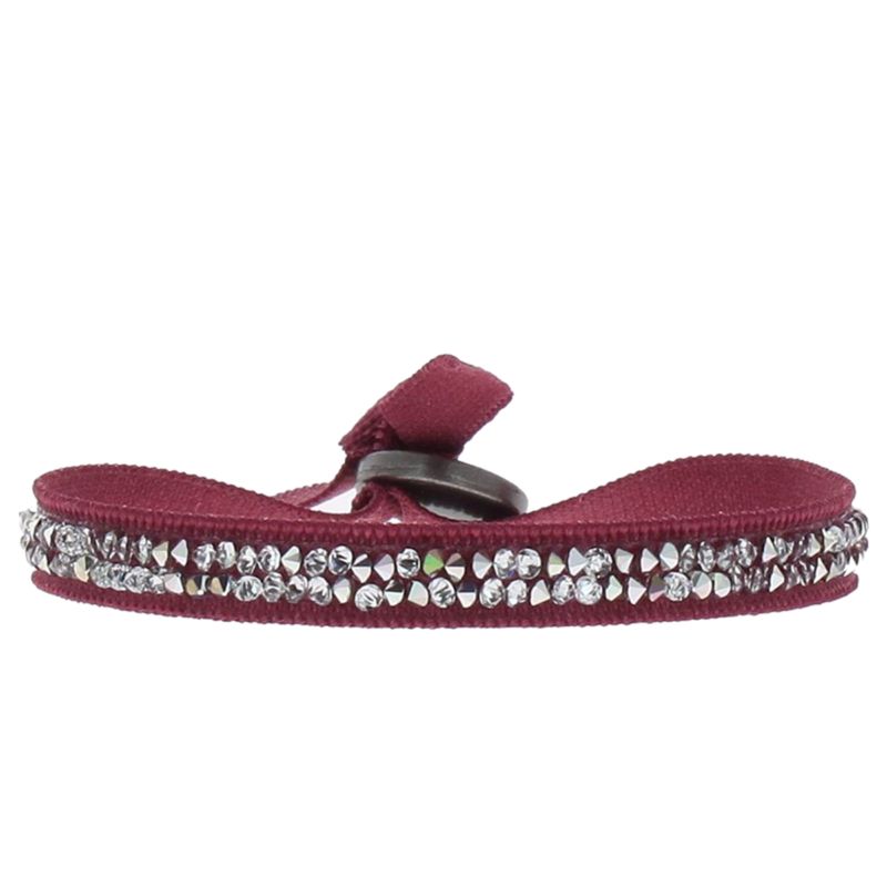Bracelet CLEOR pour femme en Tissu serti de cristal  - A24934