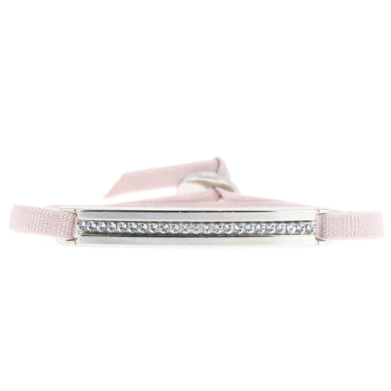 CLEOR Bracelet Tissu Rose Cristaux Swarovski A32380