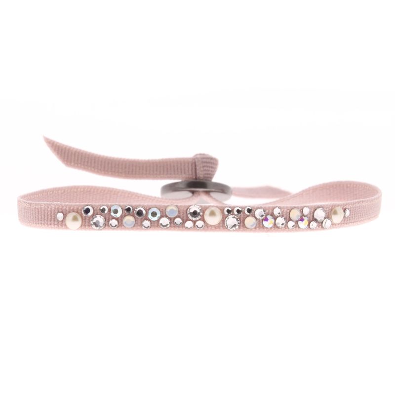 Bracelet CLEOR pour femme en Tissu serti de cristal - taille : #null# - A36698