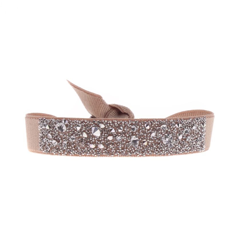 Bracelet CLEOR pour femme en Tissu serti de cristal - taille : #null# - A38239