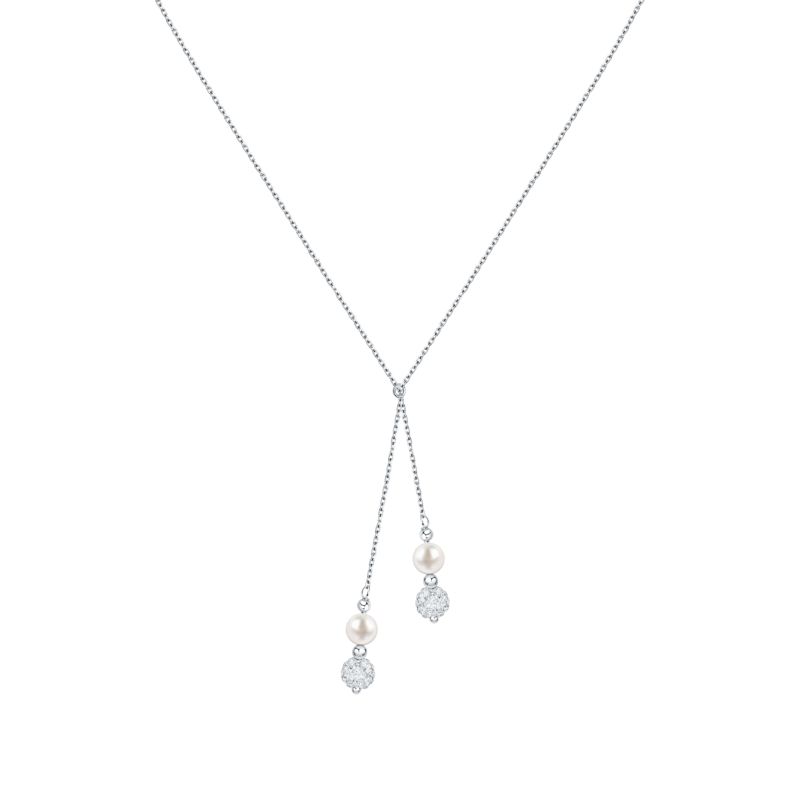 Collier CLEOR pour femme en Argent 925/1000 serti de cristal  - 0.003 g  - taille : 42CM - Z0042135