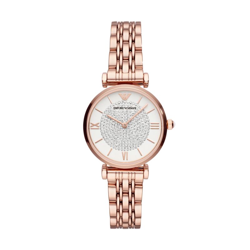 Montre EMPORIO ARMANI pour femme en AcierAcier en forme de rond de forme Rond, couleur : BLANC, fonctionnalités : 3 ATM - taille : #null# - AR11244