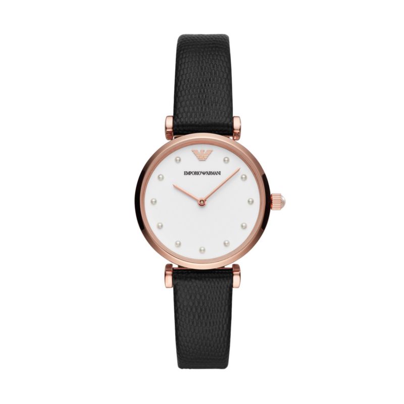 Montre EMPORIO ARMANI pour femme en Cuir en forme de rond, fonctionnalités : 3 ATM - taille : #null# - AR11270