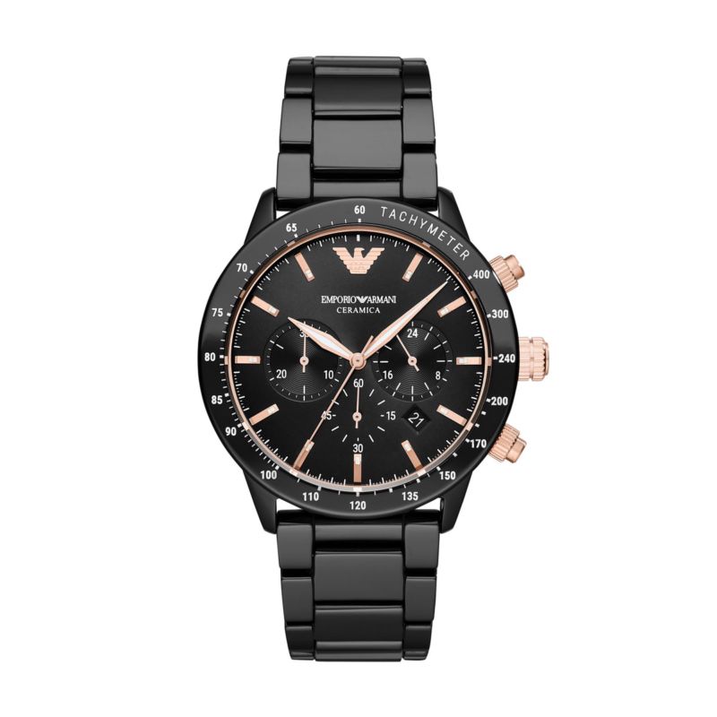 Montre EMPORIO ARMANI pour homme en CéramiqueCéramique en forme de rond de forme Rond, couleur : NOIR, fonctionnalités : 3 ATM - taille : #null# - AR7