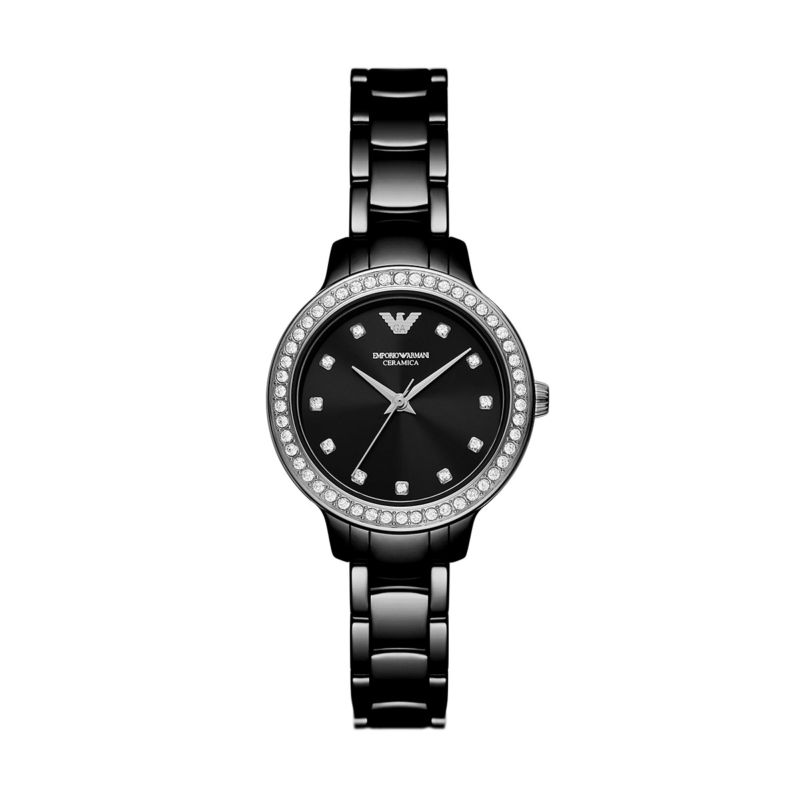 Montre EMPORIO ARMANI pour femme en CéramiqueCéramique de forme Rond, couleur : NOIR, fonctionnalités : 5 ATM - taille : #null# - AR70008