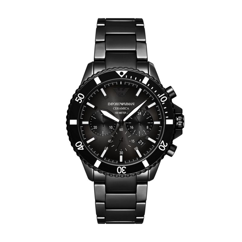 Montre EMPORIO ARMANI pour homme en CéramiqueCéramique de forme Rond, couleur : GRIS, fonctionnalités : 10 ATM - taille : #null# - AR70010
