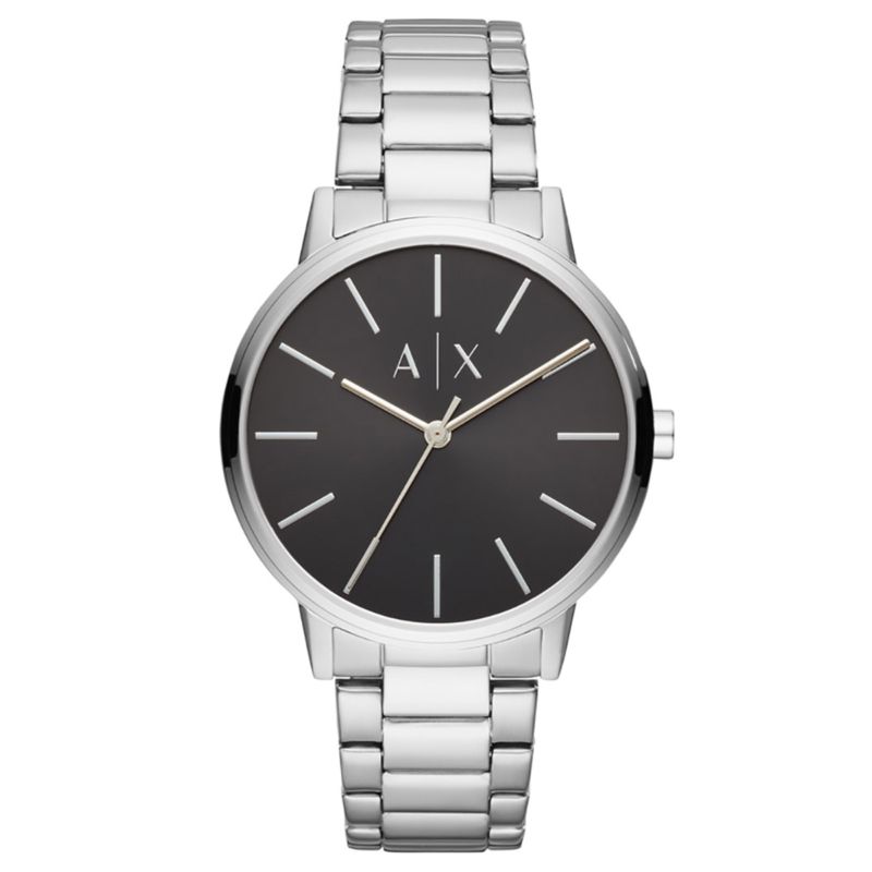 Montre ARMANI EXCHANGE pour homme en AcierCaoutchouc en forme de rond de forme Rond, couleur : NOIR, fonctionnalités : 5 ATM - taille : #null# - AX270
