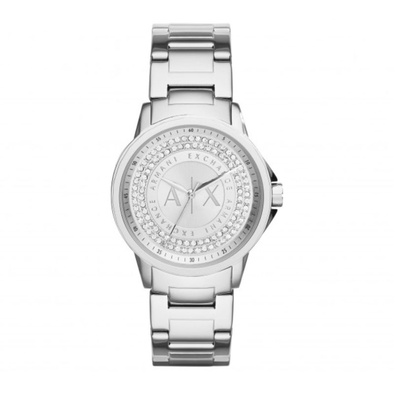 Montre ARMANI EXCHANGE pour femme en Acier en forme de rond de forme Rond, couleur : ARGENT, fonctionnalités : 5 ATM - taille : #null# - AX4320