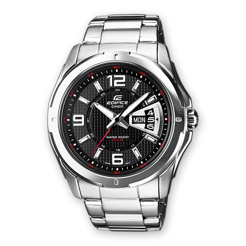 Montre CASIO pour homme en AcierAcier de forme Rond, couleur : NOIR, fonctionnalités : 10 ATM - taille : #null# - EF-129D-1AVEF
