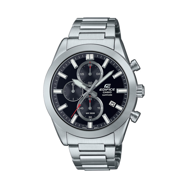 Montre CASIO pour homme en AcierAcier de forme Rond, couleur : NOIR, fonctionnalités : 10 ATM - EFB-710D-1AVUEF