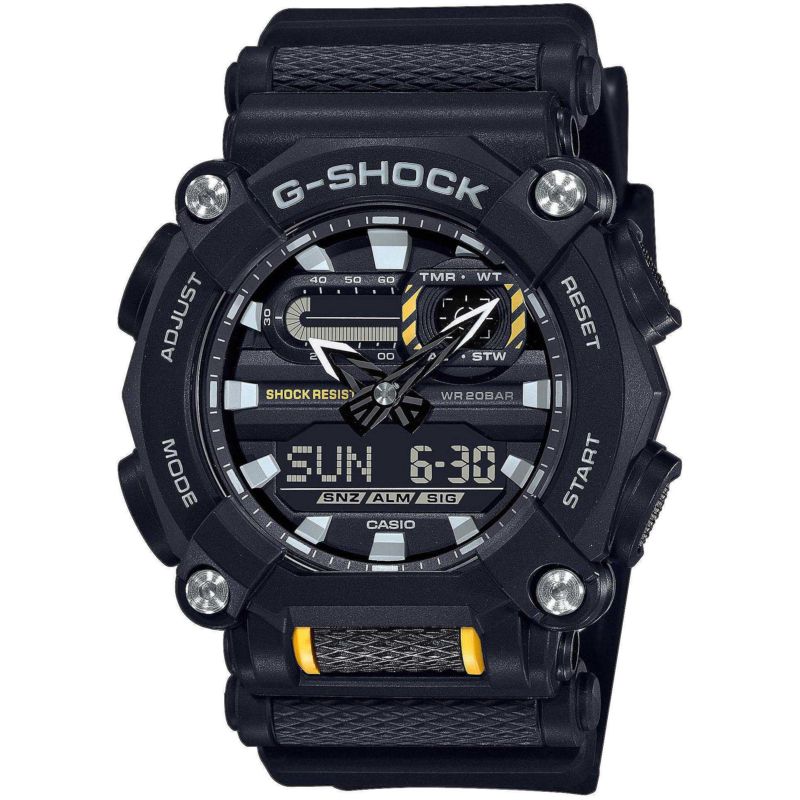 Montre CASIO pour homme en Résine de forme Rond, couleur : NOIR, fonctionnalités : 20 ATM - taille : #null# - GA-900-1AER