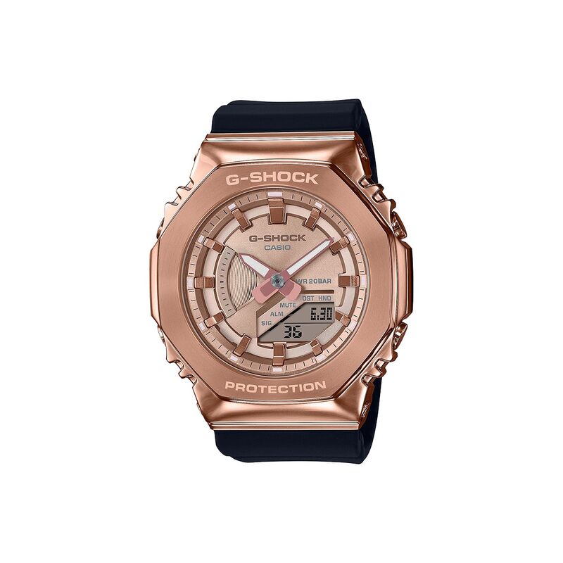 Montre CASIO pour femme ou homme en Résine de forme Rectangulaire, couleur : ROSE, fonctionnalités : 20 ATM - GM-S2100PG1A4ER