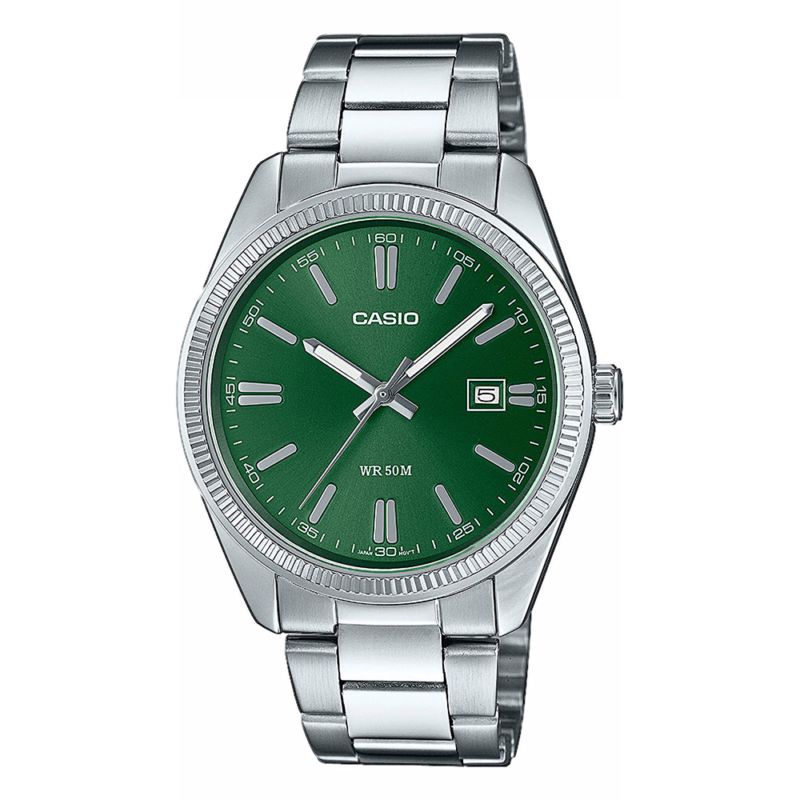 Montre CASIO pour homme en AcierAcier en forme de rond, fonctionnalités : 5 ATM - MTP-1302PD3AVEF